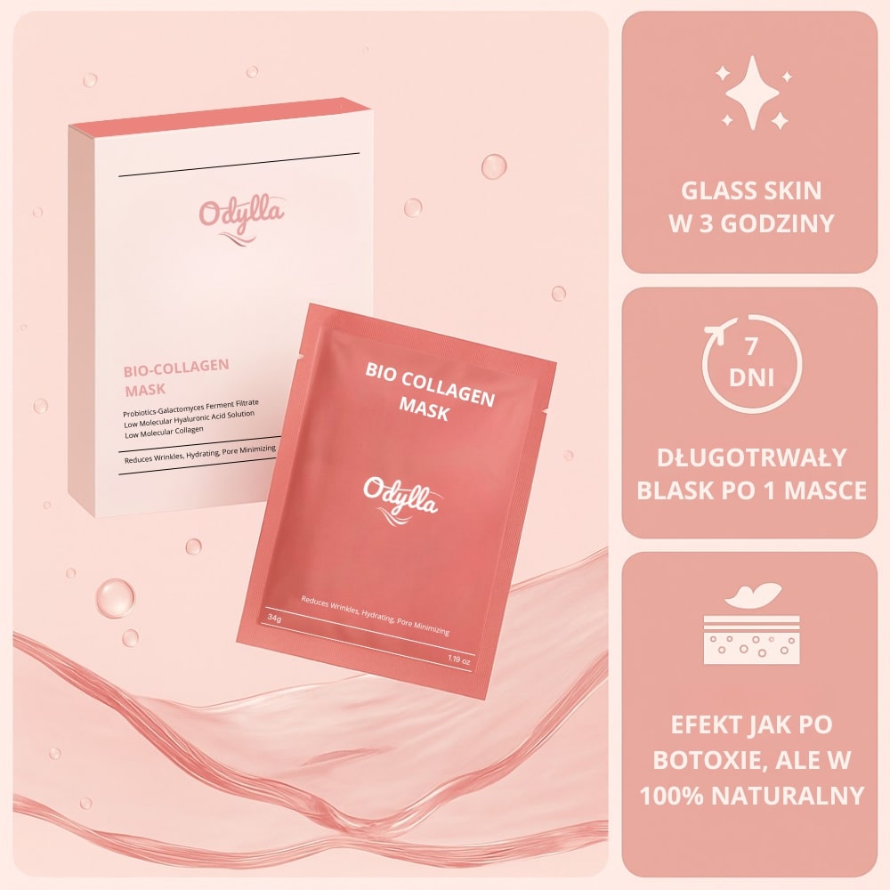 ODYLLA Maska Kolagenowa Hydrożelowa – pielęgnacja Glass Skin